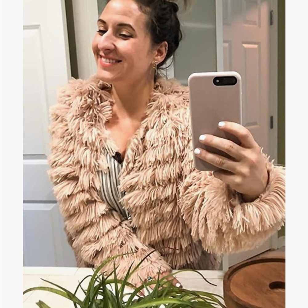 Womens Fall Open Front Cardigan Faux Fur Coat Vintage Parka Shaggy Jacket Warm - Picture 5 of 6